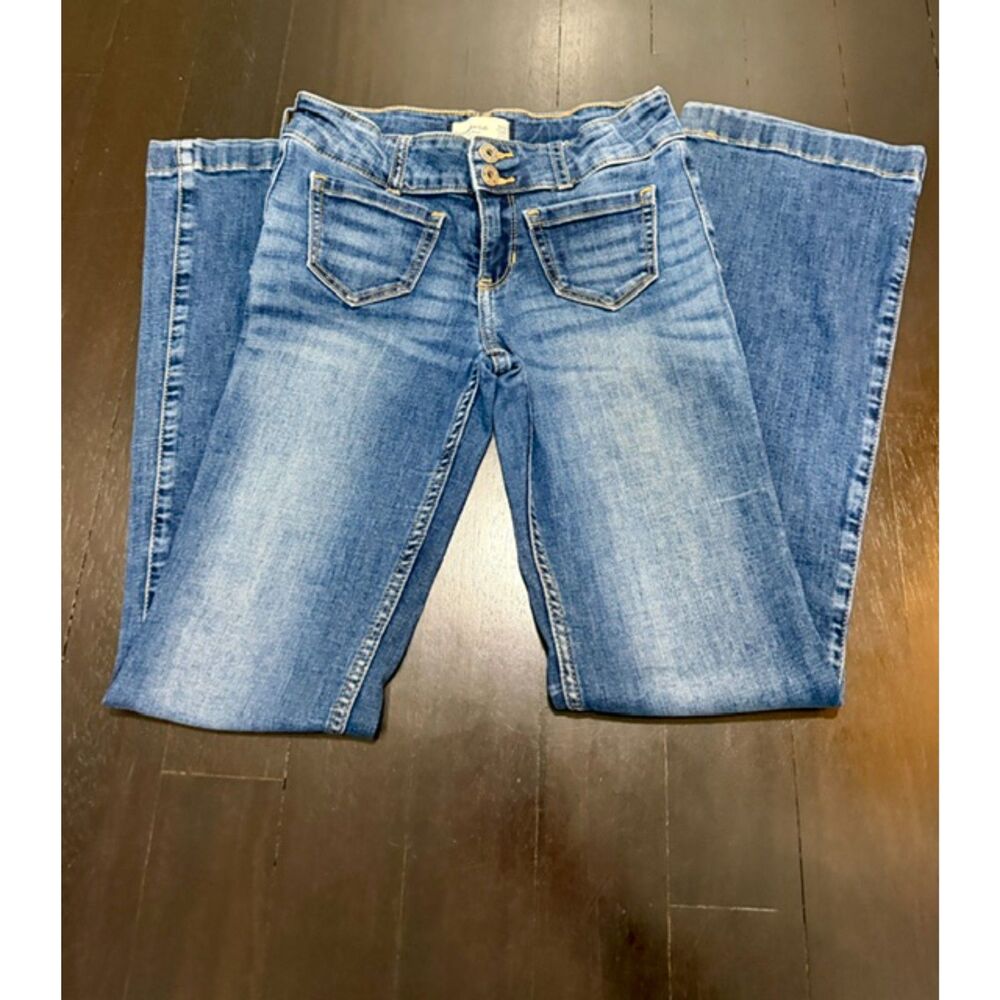 abercrombie kids low-rise trouser bootcut jeans size 11/12 long